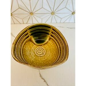 Vintage Style Eyes‎ by Baum Bros. Asymmetric Bowl – Earthy Drip Glaze Pottery